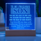 To Our Son-Engraved Acrylic Square Plaque Gift for a Son/Father.