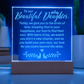 To Our Daughter-Engraved Acrylic Square Plaque Bridal Gift for a Daughter/Sister
