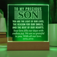 To Our Son-Engraved Acrylic Square Plaque Gift for a Son/Father.