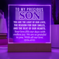 To Our Son-Engraved Acrylic Square Plaque Gift for a Son/Father.