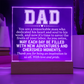To Dad Engraved Acrylic Square Plaque- a Gift for a Father/Dad.