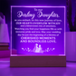 To Our Darling Daughter-Engraved Acrylic Square Plaque Bridal Gift for a Daughter/Sister