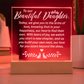 To Our Daughter-Engraved Acrylic Square Plaque Bridal Gift for a Daughter/Sister