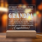 To Grandpa to Be Engraved Acrylic Square Plaque- a Gift for a Grandfather/Grandpa.
