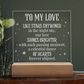 To My Love Engraved Acrylic LED Base Square Plaque- a Gift for a Husband/Wife/Soulmate/Girlfriend/Boyfriend.