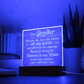 To My Brother who knows all my quirks... Engraved Acrylic LED Base Square Plaque- a Gift for a Brother.