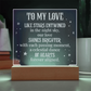 To My Love Engraved Acrylic LED Base Square Plaque- a Gift for a Husband/Wife/Soulmate/Girlfriend/Boyfriend.