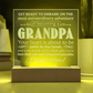 To Grandpa to Be Engraved Acrylic Square Plaque- a Gift for a Grandfather/Grandpa.