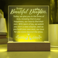 To Our Daughter-Engraved Acrylic Square Plaque Bridal Gift for a Daughter/Sister