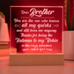 To My Brother who knows all my quirks... Engraved Acrylic LED Base Square Plaque- a Gift for a Brother.