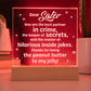 Dear Sister, You are the best partner in Crime ...- Engraved Acrylic LED Base Dome Plaque- a Gift for Sisters.