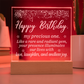 HAPPY BIRTHDAY My Precious One... Engraved Acrylic LED Base Square Plaque- a Gift for a Brother/Sister/Mother/Father/Friend.