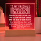 To Our Son-Engraved Acrylic Square Plaque Gift for a Son/Father.