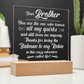 To My Brother who knows all my quirks... Engraved Acrylic LED Base Square Plaque- a Gift for a Brother.