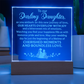 To Our Darling Daughter-Engraved Acrylic Square Plaque Bridal Gift for a Daughter/Sister