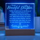 To Our Daughter-Engraved Acrylic Square Plaque Bridal Gift for a Daughter/Sister