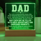 To Dad Engraved Acrylic Square Plaque- a Gift for a Father/Dad.