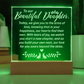 To Our Daughter-Engraved Acrylic Square Plaque Bridal Gift for a Daughter/Sister