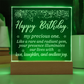 HAPPY BIRTHDAY My Precious One... Engraved Acrylic LED Base Square Plaque- a Gift for a Brother/Sister/Mother/Father/Friend.