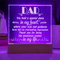 To Dad Engraved Acrylic Square Plaque- a Gift for a Father/Dad.