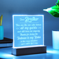 To My Brother who knows all my quirks... Engraved Acrylic LED Base Square Plaque- a Gift for a Brother.
