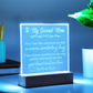 To My Second Mom Your love has embraced me ...- Engraved Acrylic LED Base Dome Plaque- a Gift for Mom/Mothers.