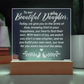 To Our Daughter-Engraved Acrylic Square Plaque Bridal Gift for a Daughter/Sister