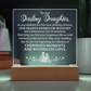 To Our Darling Daughter-Engraved Acrylic Square Plaque Bridal Gift for a Daughter/Sister