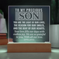 To Our Son-Engraved Acrylic Square Plaque Gift for a Son/Father.