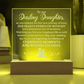 To Our Darling Daughter-Engraved Acrylic Square Plaque Bridal Gift for a Daughter/Sister
