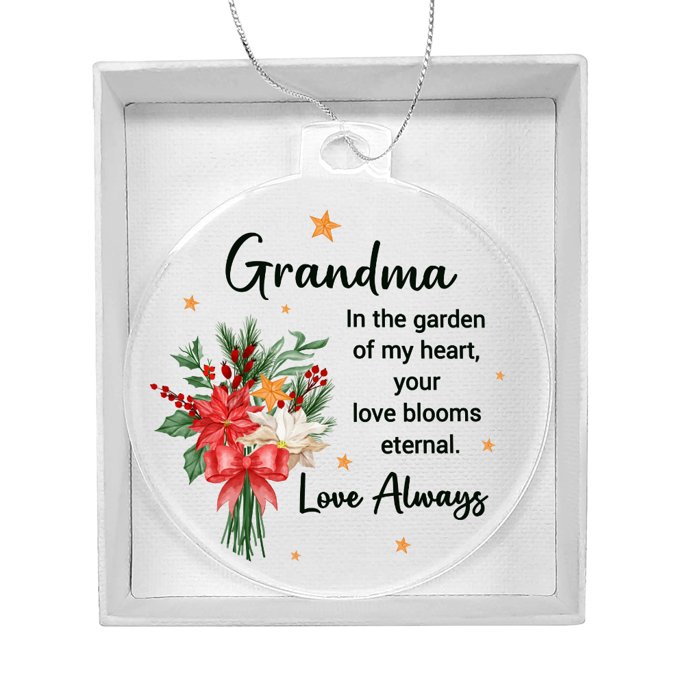 Acrylic Bulb Ornament- A Gift for Grandmother