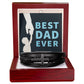 Best Dad Ever- Cross Leather Bracelet gift for Dad/Sons/Fathers/Grandfather.