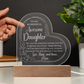 Awesome Daughter Engraved Acrylic Heart Plaque- a Gift for a Daughter
