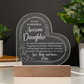 Awesome Daughter Engraved Acrylic Heart Plaque- a Gift for a Daughter