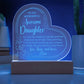 Awesome Daughter Engraved Acrylic Heart Plaque- a Gift for a Daughter