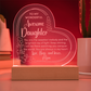 Awesome Daughter Engraved Acrylic Heart Plaque- a Gift for a Daughter