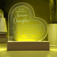 Awesome Daughter Engraved Acrylic Heart Plaque- a Gift for a Daughter