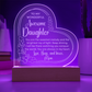 Awesome Daughter Engraved Acrylic Heart Plaque- a Gift for a Daughter