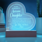 Awesome Daughter Engraved Acrylic Heart Plaque- a Gift for a Daughter