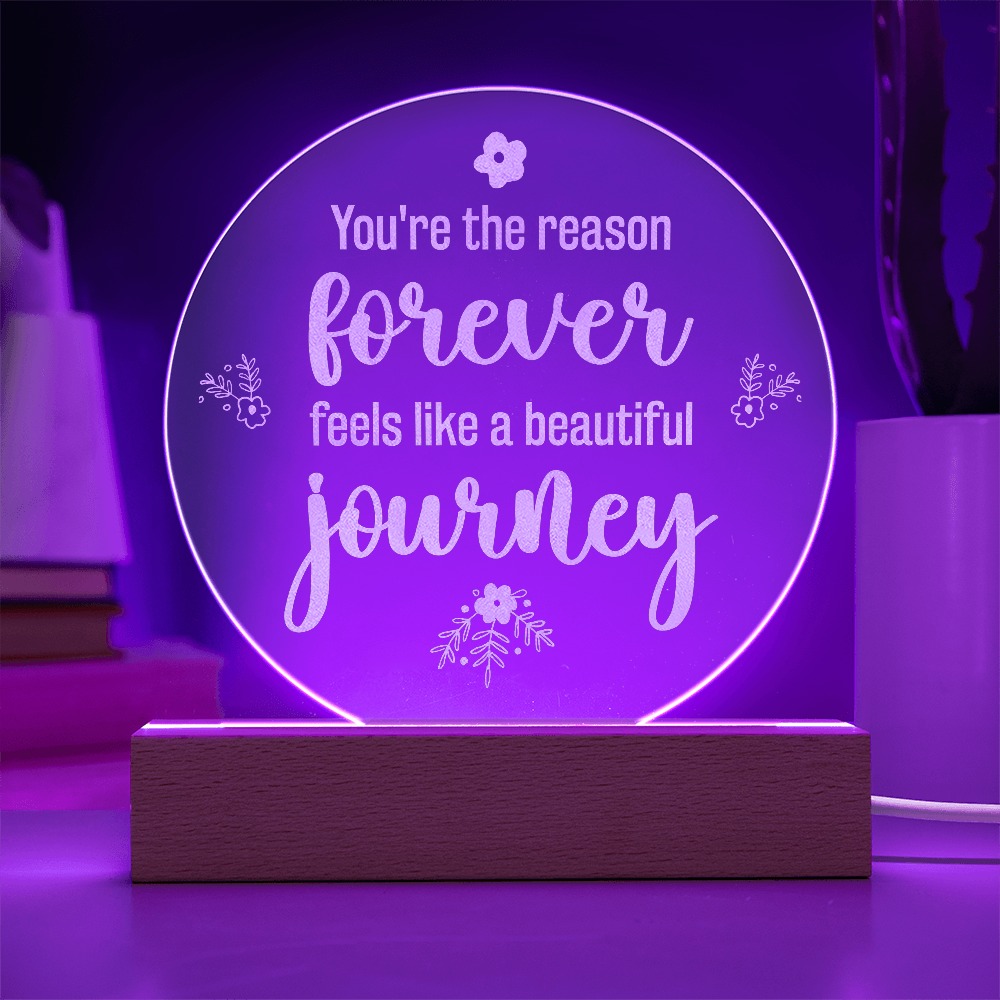You're the reason ...Engraved Acrylic Circle Plaque Centerpiece Decoration a Gift for Mothers/Fathers/Daughters/Grandmother