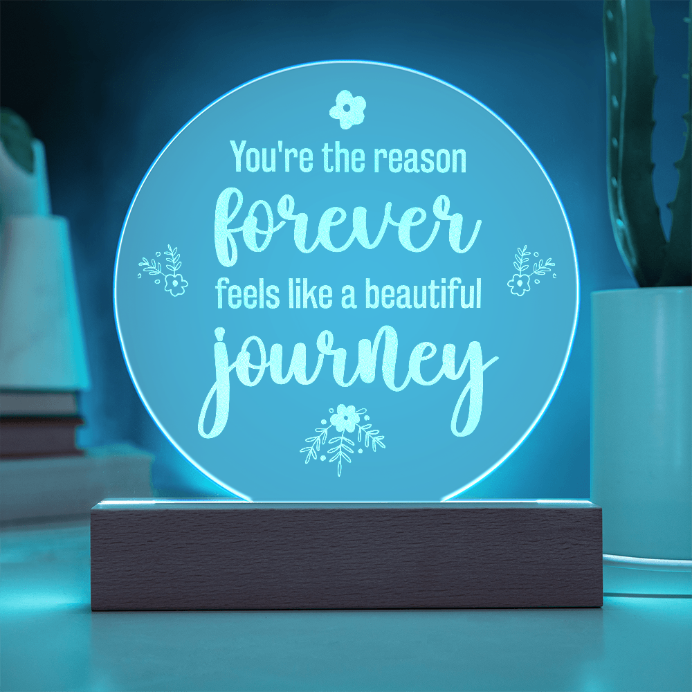 You're the reason ...Engraved Acrylic Circle Plaque Centerpiece Decoration a Gift for Mothers/Fathers/Daughters/Grandmother
