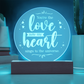 You're the Love note my Heart Sings ... Engraved Acrylic Circle Plaque a Gift for Fathers/Mothers/Daughters/Grandmothers.