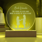 Best Friends Engraved Acrylic Circle Plaque- a Gift for Friends/Daughters