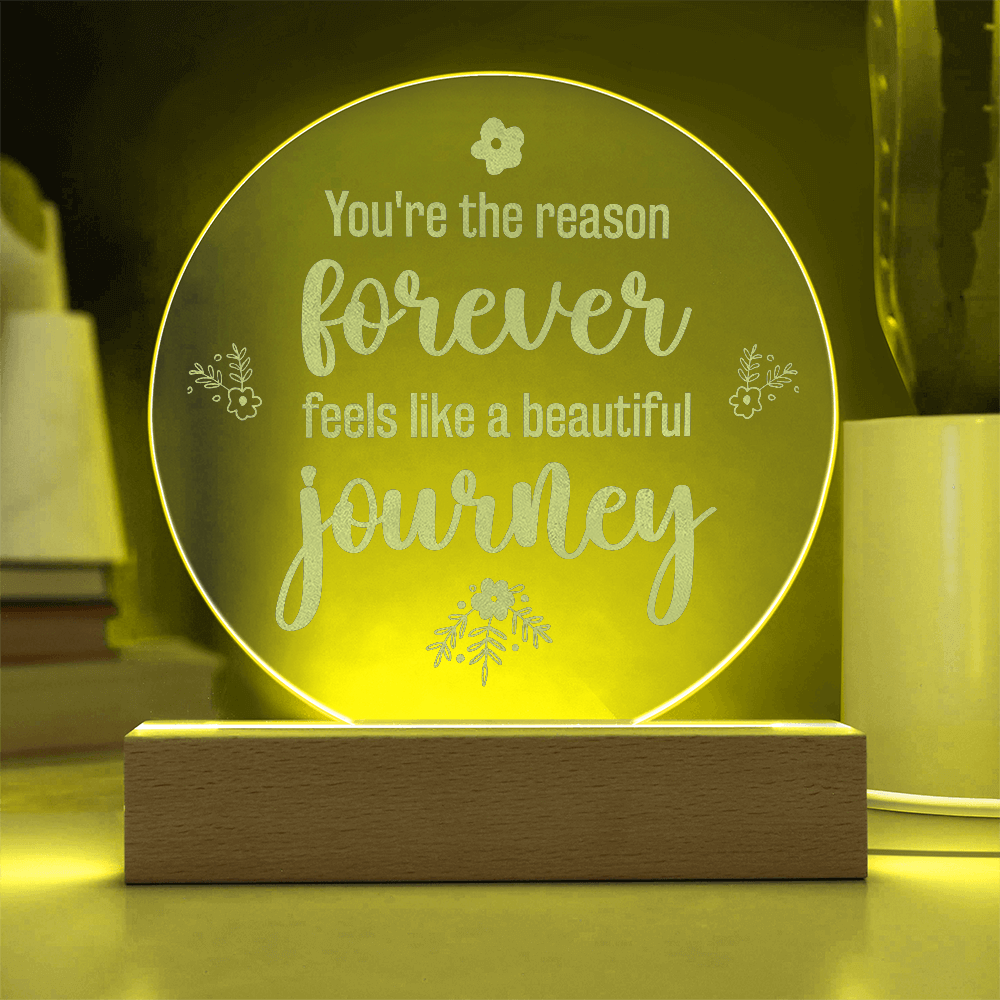 You're the reason ...Engraved Acrylic Circle Plaque Centerpiece Decoration a Gift for Mothers/Fathers/Daughters/Grandmother
