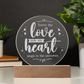 You're the Love note my Heart Sings ... Engraved Acrylic Circle Plaque a Gift for Fathers/Mothers/Daughters/Grandmothers.