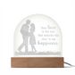 Your Love is the Key ... Engraved Acrylic Dome Plaque a Gift for Husbands/wives/Girlfriends.