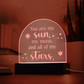 You are my Sun, My Moon, and all My Stars Engraved Acrylic Dome Plaque- a Gift for Girlfriends/Wives