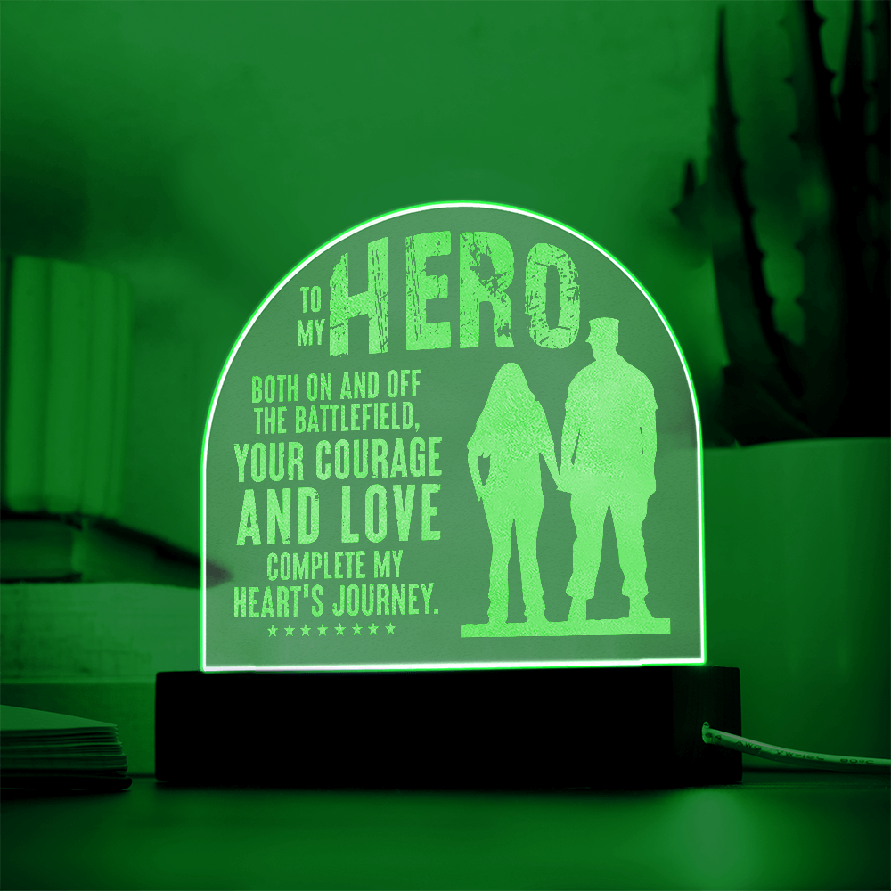 To My HERO Engraved Acrylic Dome Plaque- a Gift for Fathers/Husbands