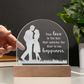 Your Love is the Key ... Engraved Acrylic Dome Plaque a Gift for Husbands/wives/Girlfriends.