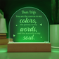 Dear Wife, You are the Canvas to My Colors- Engraved Acrylic Dome Plaque- a Gift for Wives/Husband/Soulmate.